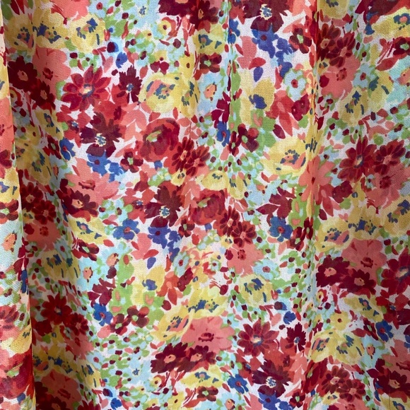 A.N.A. Floral Pink Flutter Sleeve Short Sleeved Shirt size XL - Picture 4 of 9